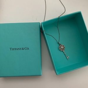 Tiffany & Co Daisy Key Pendant and Silver Chain